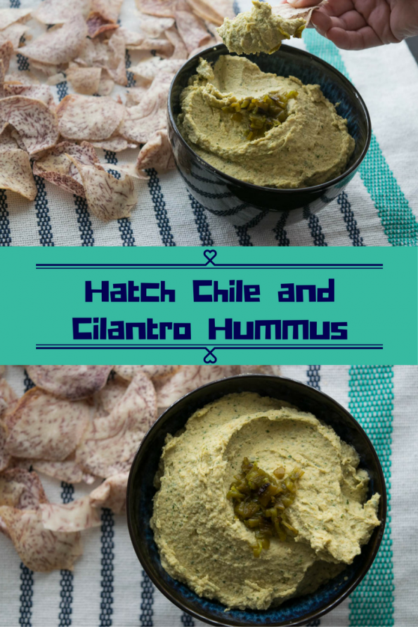 Hatch Chile Hummus is a fantastic way to use these seasonal chiles! 2geekswhoeat.com #recipe #hatchchile