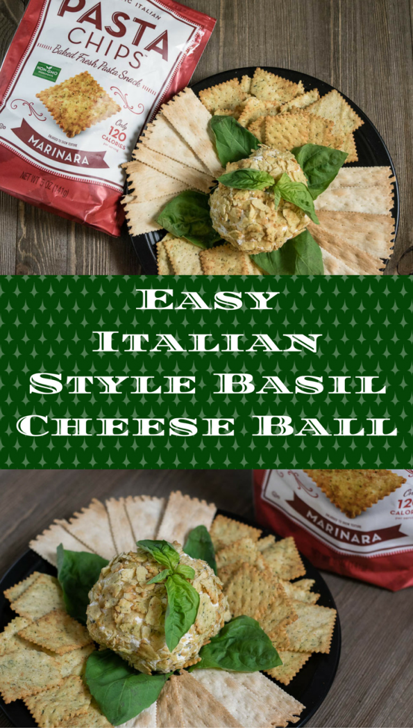 This Easy Italian Style Basil Cheese Ball is perfect for any party or even Game Day! 2geekswhoeat.com #Recipe #Appetizer