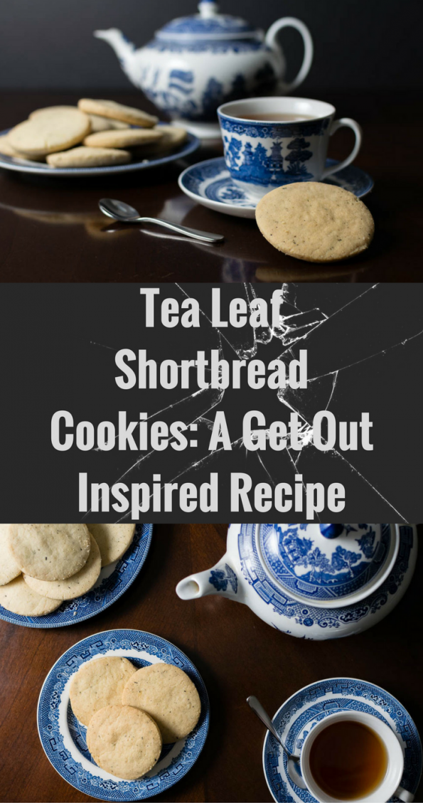 Shortbread | Tea | These Tea Leaf Shortbread Cookies are inspired by Jordan Peele's Thriller Get Out and are the perfect tea time treat! 2geekswhoeat.com