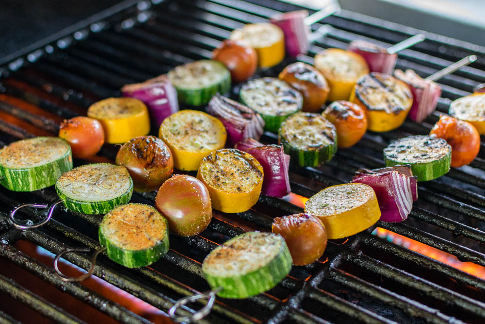 Vegan Recipes | Vegetarian Recipes | Grilling Recipes | The Geeks have come up with a new recipe for Grilled Cajun Veggie Kabobs. They are perfect for grilling season! [sponsored] 2geekswhoeat.com