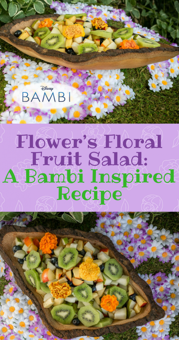 Disney Recipes | Bambi | Fruit Salad | Celebrate the 75th Anniversary and the Walt Disney Signature Collection release of Bambi with Flower's Floral Fruit Salad [ad] 2geekswhoeat.com