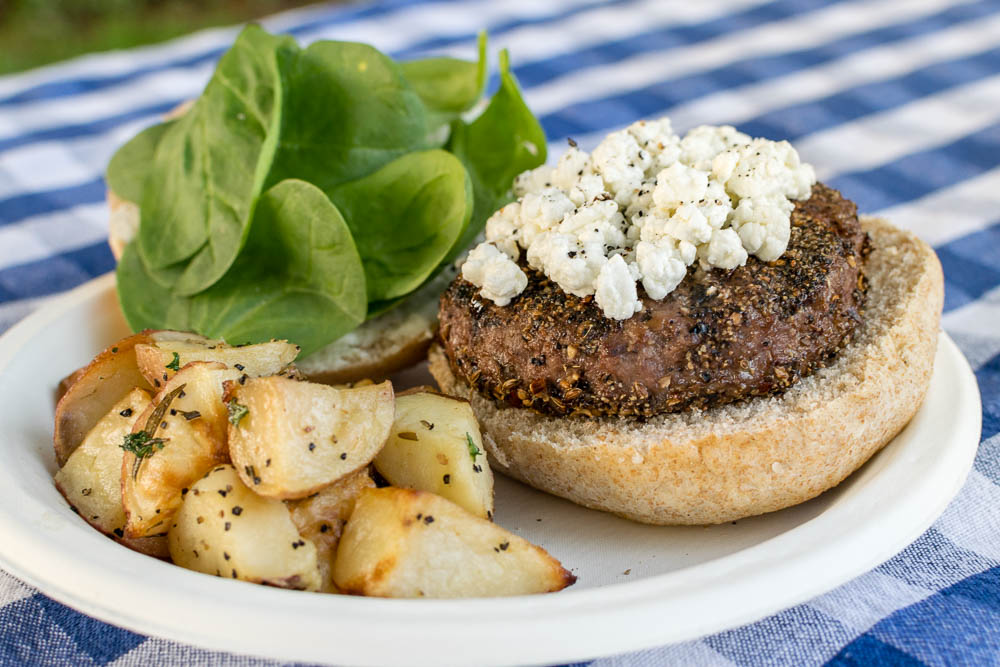 BBQ Recipes | Grilling | Burger Recipes | The Geeks have partnered with Whole Foods Market to create 5 burgers perfect for summer. The second burger is their Goat Cheese Montreal Burger! [sponsored] 2geekswhoeat.com