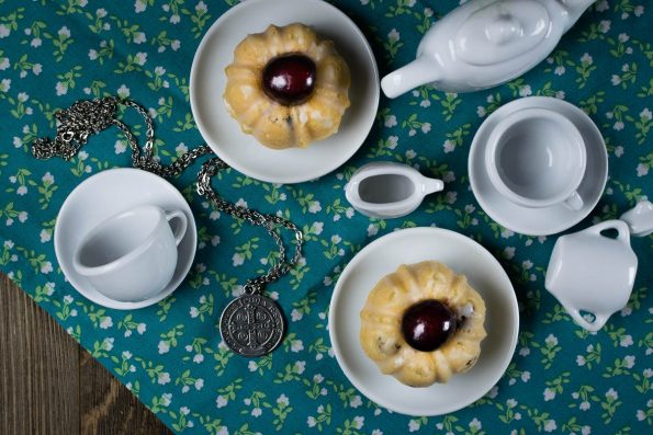 Dessert | Tea Recipes | Movie Recipes | Inspired by Annabelle: Creation The Geeks have created Cherry Almond Tea Cakes perfect for any tea party! Even one with a demon! [Giveaway] 2geekswhoeat.com