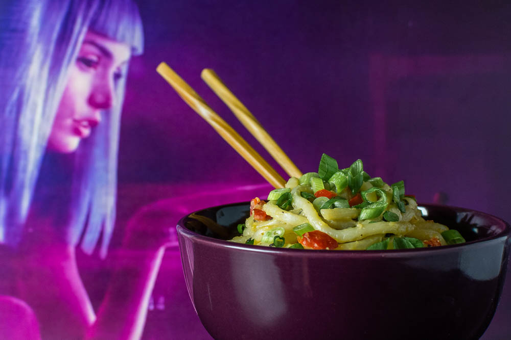Blade Runner | Noodle Recipes | Movie Inspired Recipes | Inspired by a dish they tried at SDCC, The Geeks have created their own version of the Spirited Noodles served in the Blade Runner 2049 Experience. [Giveaway]