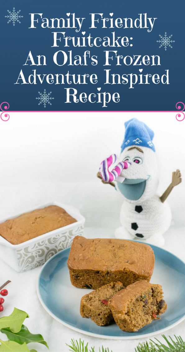 To celebrate the release of Olaf's Frozen Adventure, The Geeks have created a new recipe, their Family Friendly Fruitcake! [sponsored] 2geekswhoeat.com #Fruitcake #Disney #Frozen #DisneyRecipes #HolidayRecipes #Baking #DIYFoodGifts #DIY