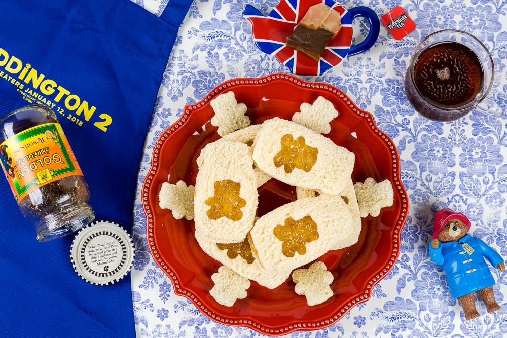 Tea Sandwich Recipes | Tea Party | Paddington Recipes | Recipes for Kids | The Geeks have created Marmalade Tea Sandwiches for the release of Paddington 2. These adorable sandwiches are perfect for a tea party inspired by the English bear! 2geekswhoeat.com