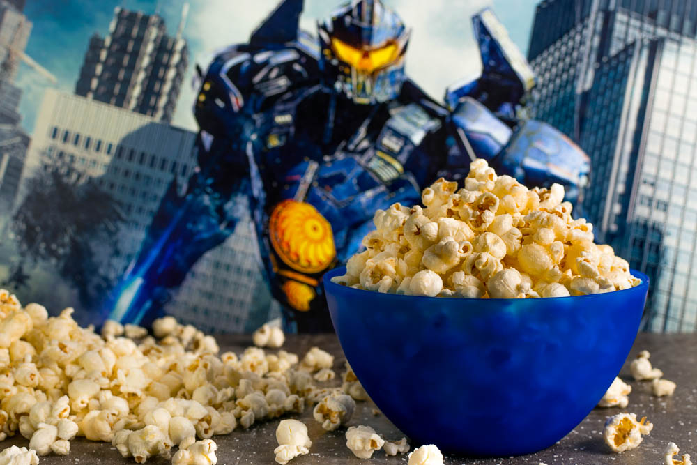 Movie Food | Movie Recipes | Popcorn Recipes | Inspired by the release of Pacific Rim: Uprising, The Geeks have created a punny recipe for Jaeger Glazed Popcorn featuring Jagermeister and Sea Salt. 2geekswhoeat.com