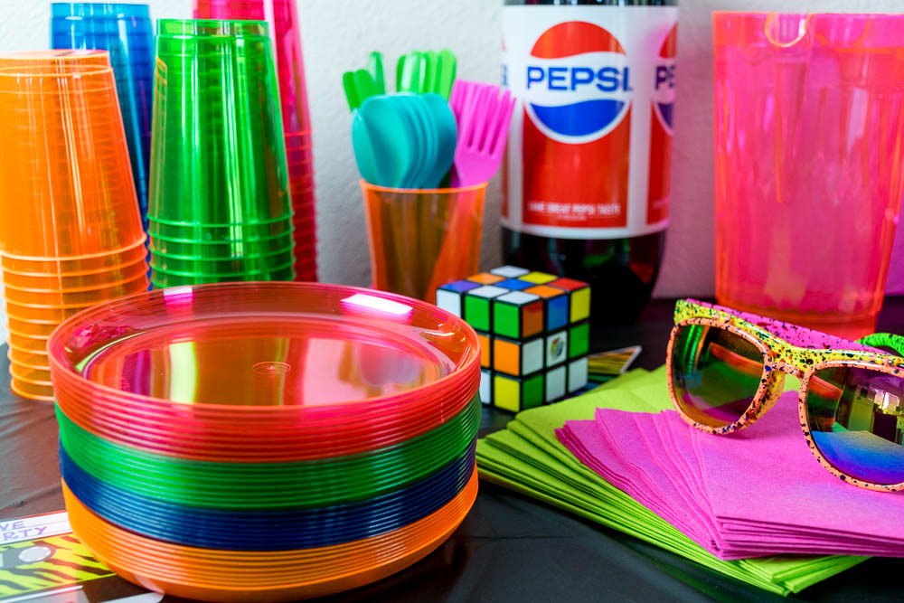 80s Themed Party | Party Guide | Party DIY | The Geeks have put together a guide on how to throw a totally radical 80s themed party! The guide includes food, decor, and even entertainment suggestions! 2geekswhoeat.com