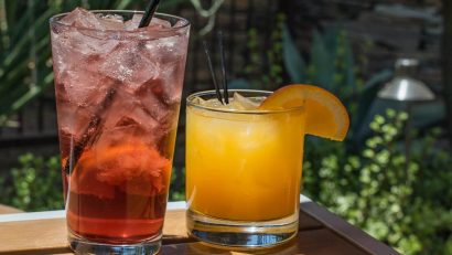 The Hand-made Spritzer and Rye-ly Coyote can be ordered at Gertrude's located in the Desert Botanical Gardens