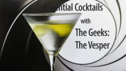 Learn how to make the cocktail essentials with The Geeks! Starting with The Vesper, made famous by none other than James Bond! 2geekswhoeat.com #cocktails #martini