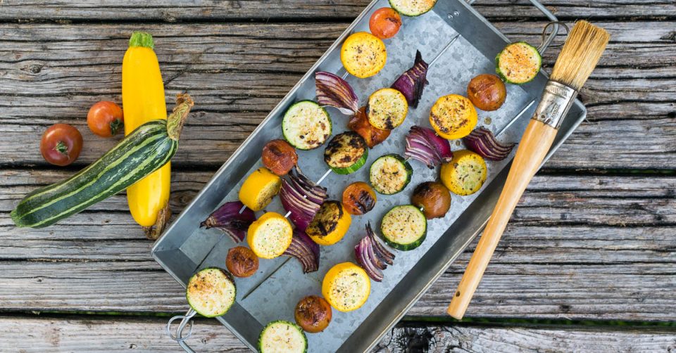Vegan Recipes | Vegetarian Recipes | Grilling Recipes | The Geeks have come up with a new recipe for Grilled Cajun Veggie Kabobs. They are perfect for grilling season! [sponsored] 2geekswhoeat.com