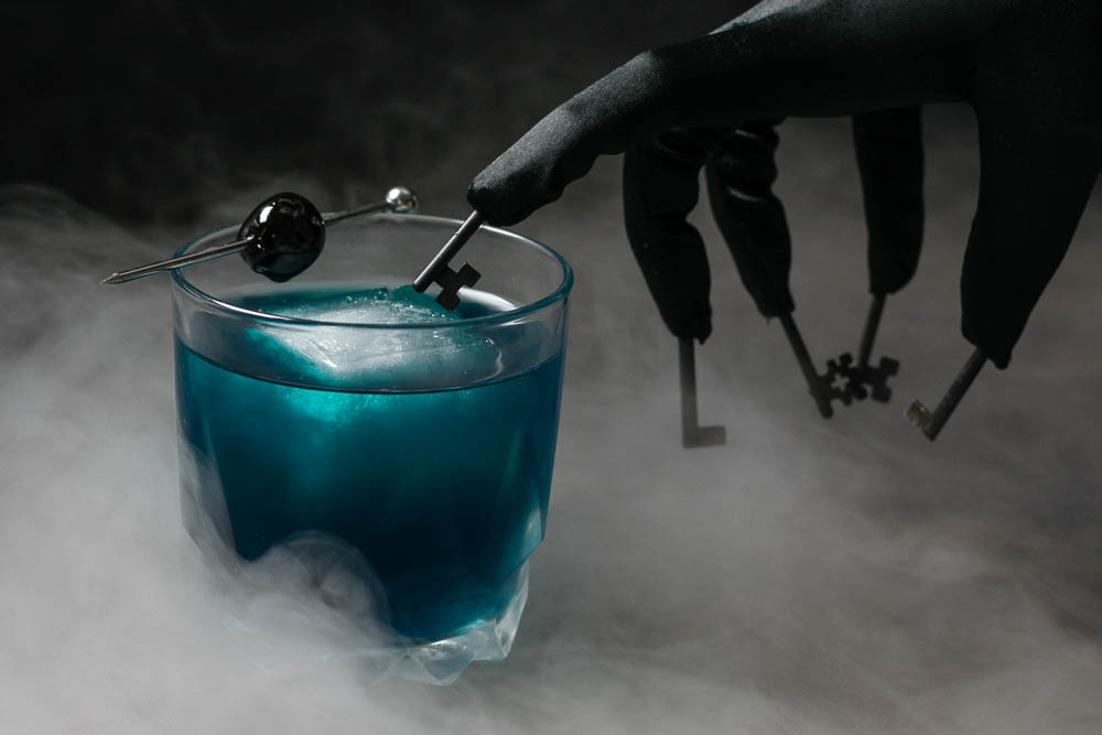 In order to get ready for the 4th installment of the Insidious franchise, Insidious: The Last Key, The Geeks have created a cocktail called The Further. 2geekswhoeat.com #HorrorMovies #CocktailRecipes #AnchoReyes #Halloween #HalloweenRecipes #Cocktails #Insidious #Blumhouse #PartyIdeas
