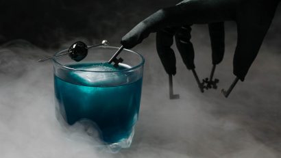 In order to get ready for the 4th installment of the Insidious franchise, Insidious: The Last Key, The Geeks have created a cocktail called The Further. 2geekswhoeat.com #HorrorMovies #CocktailRecipes #AnchoReyes #Halloween #HalloweenRecipes #Cocktails #Insidious #Blumhouse #PartyIdeas