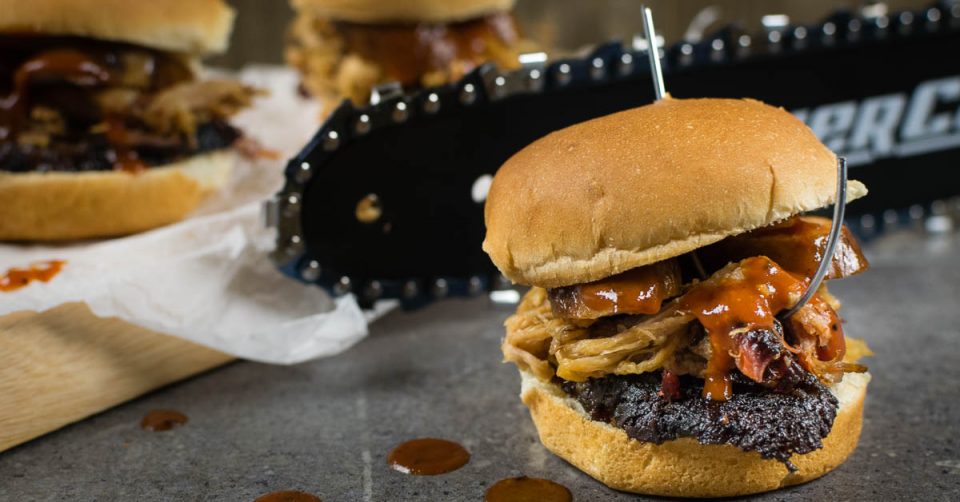 BBQ Recipes | Movie Recipes | Horror | Excited for the release of Lionsgate's Leatherface, The Geeks have created an easy recipe featuring Texas BBQ flavors, All the Meats Sliders. [sponsored] 2geekswhoeat.com