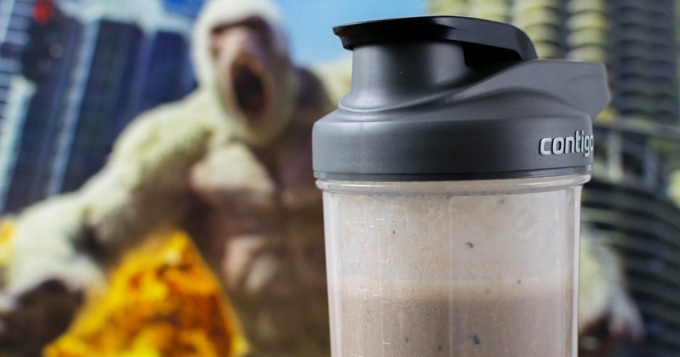 Protein Shake Recipes | Smoothie Recipes | Video Games | Movie Recipes | With Rampage having the tagline "Big Meets Bigger", The Geeks have created a new recipe for George's Blueberry Vanilla Chai Protein Shake, perfect for your geeky workout! 2geekswhoeat.com
