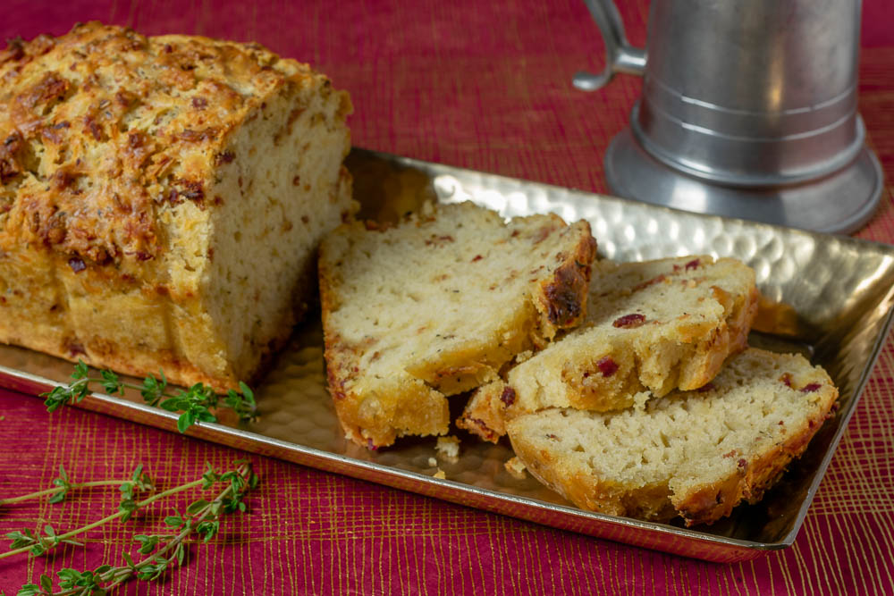 Harry Potter Recipes | Gryffindor Recipes | Bread Recipes | The Geeks have created a Gryffindor themed recipe, Godric's Bacon Cheddar Ale Bread, to celebrate the anniversary of Harry Potter & the Philosopher's Stone. 2geekswhoeat.com