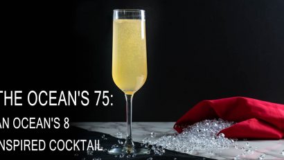 Cocktail Recipes | Champagne Recipes | Movie Recipes | The Geeks have created a champagne cocktail, The Ocean's 75 inspired by Ocean's 8 and The French 75. 2geekswhoeat.com