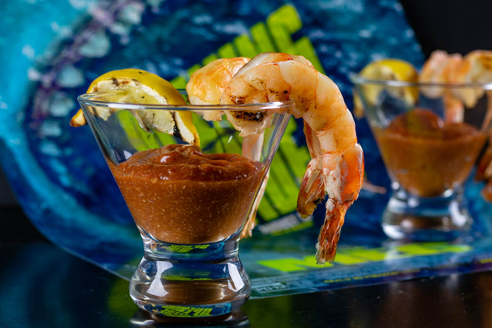 Shrimp Cocktail | Movie Inspired Recipes | Appetizers | The Geeks created a mega recipe, Meg-a Shrimp Cocktail, for the summer hit The Meg! 2geekswhoeat.com