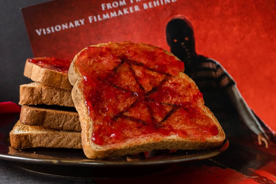 Brightburn | Horror Recipes | Superhero Recipes | Toast | Stoked for the horror superhero film Brightburn, The Geeks have put together a DIY guide to creating a design in your toast! 2geekswhoeat.com
