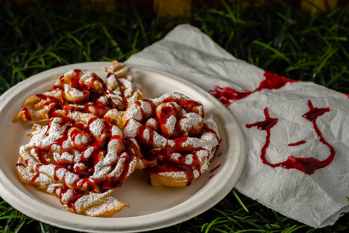 Horror Movie Food | Horror Recipes | Halloween Recipes | Movie Night | In order to get ready for what promises to be one of the scariest movies of the year, The Geeks have created a recipe for Derry Canal Days Funnel Cakes, inspired by IT: Chapter 2. 2geekswhoeat.com