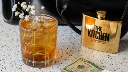Cocktail Recipes | The Kichen | Comic Book Inspired Recipes | Movie Recipes | The Geeks have created a masculine yet feminine cocktail featuring Irish Whiskey and amaretto inspired by the mob families in the film The Kitchen. 2geekswhoeat.com
