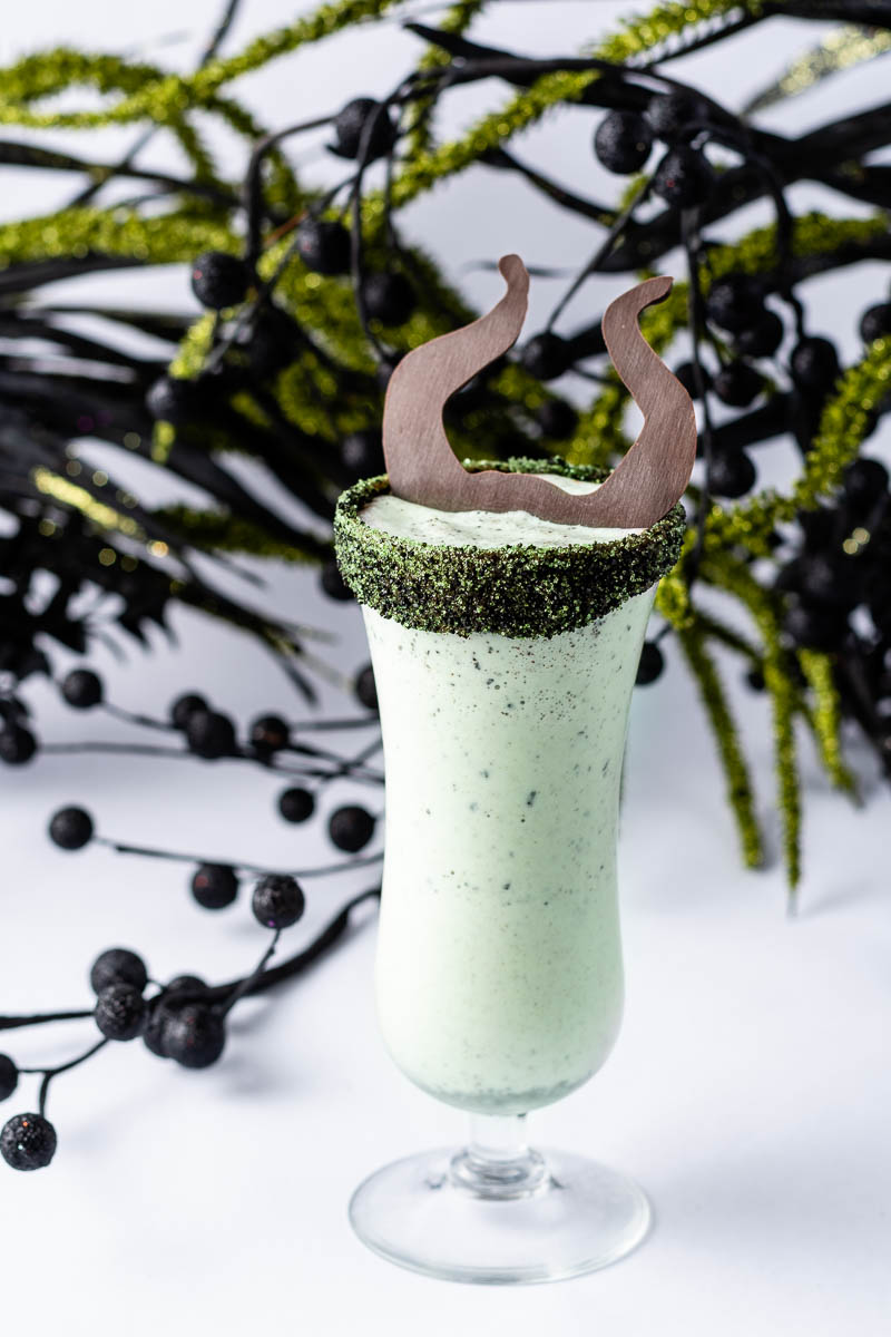 Inspired by the release of Maleficent: Mistress of Evil, The Geeks have created a recipe for a deliciously dark dessert called Mistress of Evil Milkshakes. 2geekswhoeat.com #DisneyRecipes #MaleficentMistressofEvil #DisneyFood #DisneyDesserts