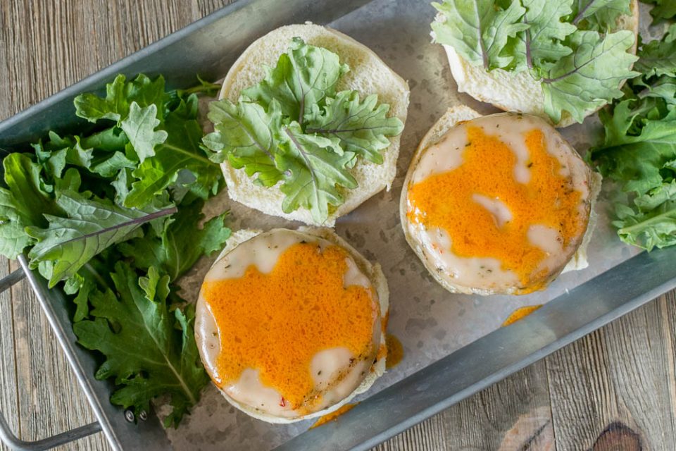 The Geeks have partnered with Whole Foods Market to create 5 burgers perfect for summer. The third burger is their Kale Buffalo Vegan Burger! [sponsored] 2geekswhoeat.com #VeganRecipes #Vegan #VeganBurger #BeyondMeat #Veganuary