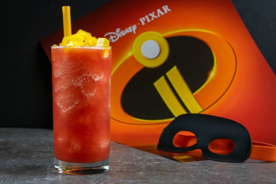 The Geeks have created a brand new recipe to celebrate the highly anticipated release of The Incredibles 2! This Super Slush is not only tasty but healthy too! 2geekswhoeat.com #PixarRecipes #DisneyRecipes #HealthyTreats #Snacks #Breakfast