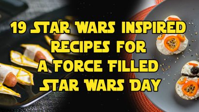 To celebrate this year's Star Wars Day, The Geeks have rounded up 19 of their favorite Star Wars inspired recipes to make the day out of this world! 2geekswhoeat.com #StarWars #StarWarsDay #StarWarsRecipes #StarWarsFood #GeekyFood #GeekyRecipes