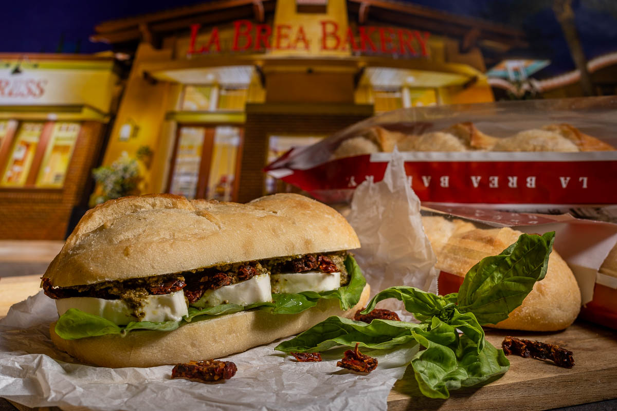 Inspired by one of their favorite sandwiches in Disneyland's Downtown Disney District, The Geeks have recreated La Brea Bakery Express' Fresh Mozzarella Sandwich! 2geekswhoeat.com #DisneyFood #CopycatRecipes #SandwichRecipes #DowntownDisney #Disneyland #GeekyFood #GeekyRecipes #GeekRecipes